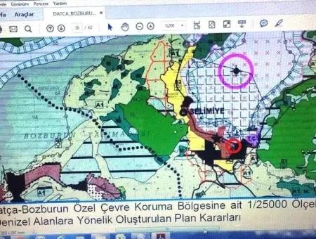 5500M2 Grundstück Für Verkauf In Selimiye Dorf Am Meer Ist Unser Hotel.