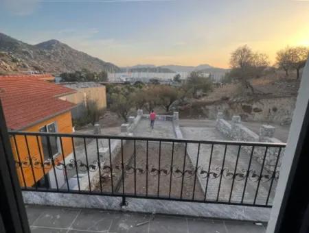 Villa For Sale In Marmaris Bozburun Neighborhood With Sea View, Fully Detached Garden, Parking Lot